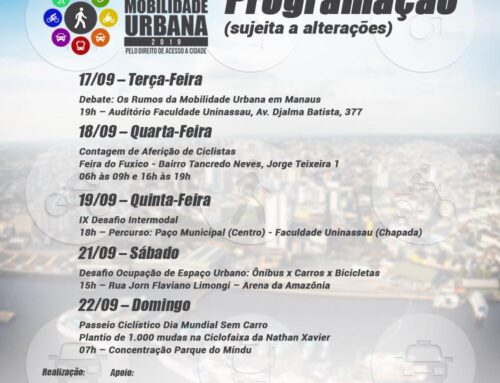 Pedala Manaus promove a Semana da Mobilidade Urbana 2019